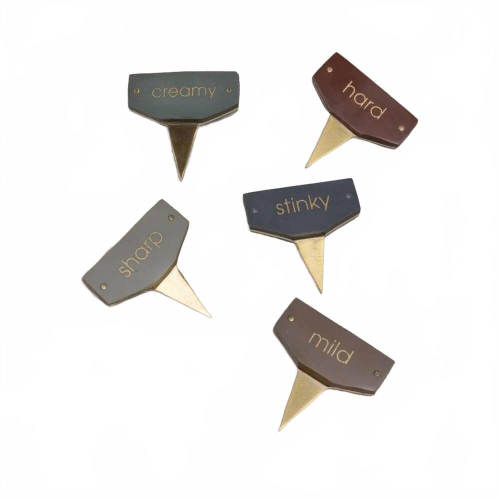 NEW BE HOME billie cheese markers - set of 5 in assorted